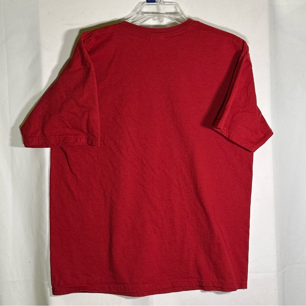 Gildan Large T-shirt Athletic Sporty Burgundy Wine Red Ultra Cotton - Picture 4 of 4